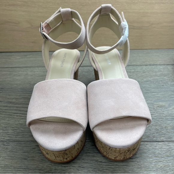 Marc Fisher Womens Rillia Suede Open Toe Casual Platform Pink Sandals - Size 8 - Picture 7 of 17